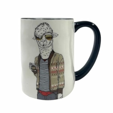 Hipster Animal Coffee Mugs 17.5 oz Signature Housewares