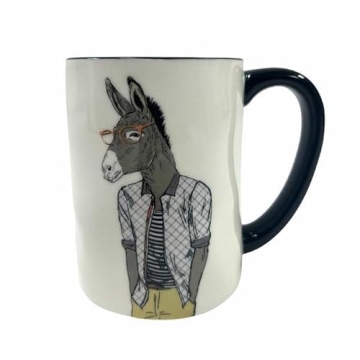 Hipster Animal Coffee Mugs 17.5 oz Signature Housewares
