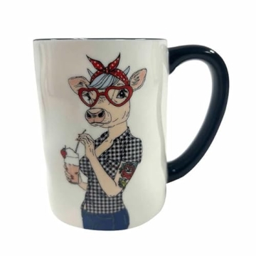 Hipster Animal Coffee Mugs 17.5 oz Signature Housewares