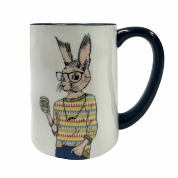 Hipster Animal Coffee Mugs 17.5 oz Signature Housewares