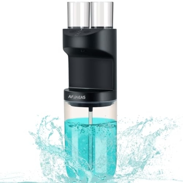 Revolutionary Automatic Mouthwash Dispenser - 19.36 Oz Touchless Container with Magnetic Cups, No Dr...