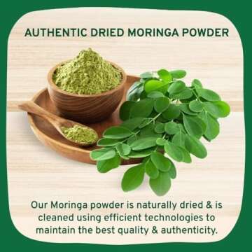 Organic Moringa Powder (397g/14oz) USDA Organic Moringa Oleifera Leaf Powder | Gluten-Free & Vegan | Perfect for Smoothies, Drinks, Tea & Recipes