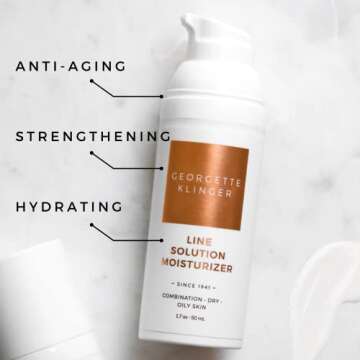 Georgette Klinger Line Solution Moisturizer - Protein Packed Anti-Aging Face Cream with Watermelon & Apple - Reduce the Appearance of Wrinkles, Enhance Firmness, and Preserve Hydration - 1.7 oz