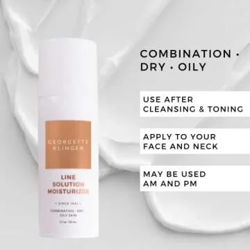 Georgette Klinger Line Solution Moisturizer - Protein Packed Anti-Aging Face Cream with Watermelon & Apple - Reduce the Appearance of Wrinkles, Enhance Firmness, and Preserve Hydration - 1.7 oz