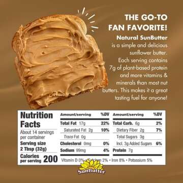 SunButter Sunflower Butter Natural Creamy (6 pack of 16oz Jars)