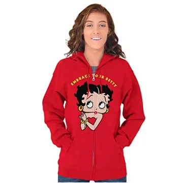 Buy Brisco Brands Betty Boop Women's Red Zip Hoodie