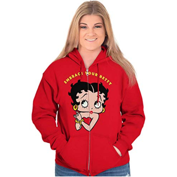Buy Brisco Brands Betty Boop Women's Red Zip Hoodie
