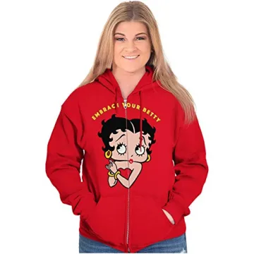 Buy Brisco Brands Betty Boop Women's Red Zip Hoodie
