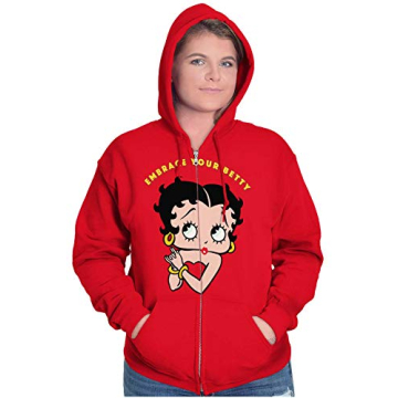 Buy Brisco Brands Betty Boop Women's Red Zip Hoodie