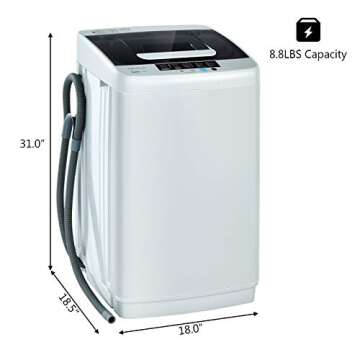 COSTWAY 2-in-1 Portable Washing Machine for Easy Laundry