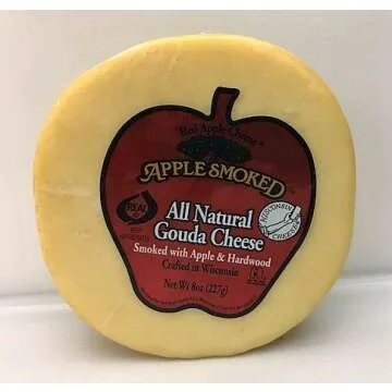 Red Apple Smoked Cheese - Gouda (8 Ounce) - Enjoy the Rich Flavor of Smoked Gouda!