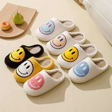 Shop FACAXEDRE Smile Face Slippers for Ultimate Comfort