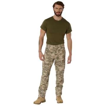 Rothco Digital Camo Tactical BDU Pants (US, Alpha, Large, Regular, Regular, ACU Digital Camo)