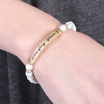 Elegant Christian Cross Bracelet with Natural Stones & Crystals