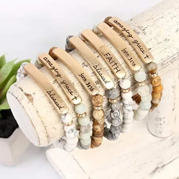 Elegant Christian Cross Bracelet with Natural Stones & Crystals