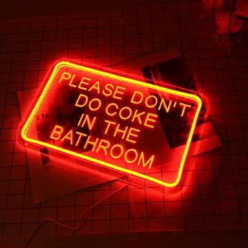 Planzo Please Don't Do Coke Neon Sign USB Home Decor