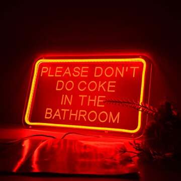 Planzo Please Don't Do Coke Neon Sign USB Home Decor