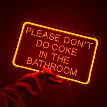 Planzo Please Don't Do Coke Neon Sign USB Home Decor