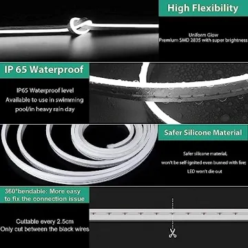 Lamomo 16.4ft LED Neon Rope Light for Home Decor