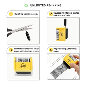 Miseyo Wide Roller Stamp for Identity Protection - Yellow