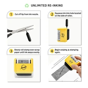 Miseyo Wide Roller Stamp for Identity Protection - Yellow