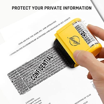 Miseyo Wide Roller Stamp for Identity Protection - Yellow