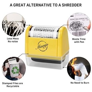 Miseyo Wide Roller Stamp for Identity Protection - Yellow