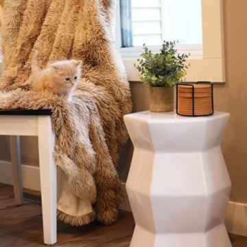 Sunnydaze Moderno Hexagon Ceramic Garden Stool - Stylish & Versatile