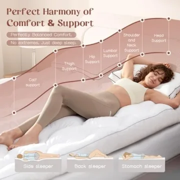 Decroom 4 Inch Memory Foam Mattress Topper Queen Size, Filled with Breathable Memory Foam Pillow Topper, Soft Fluffy Supportive Bed Mattress Pad for Back Pain Relief, 80x60x4 Inch