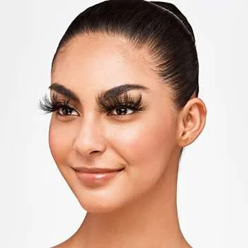 i•ENVY False Eyelashes Real Mink Lashes Dramatic Long Eyelashes (Peach Echo)