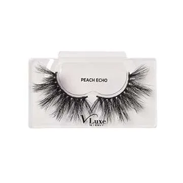 i•ENVY False Eyelashes Real Mink Lashes Dramatic Long Eyelashes (Peach Echo)