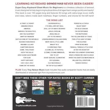 Super Easy Keyboard Sheet Music for Beginners: A Beginner Keyboard Book for Adults and Kids—50 Son...