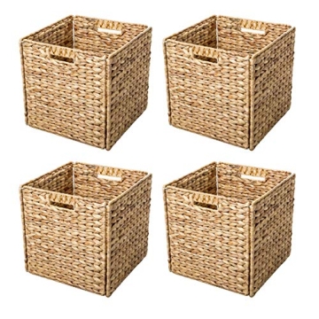 Stylish Foldable Hyacinth Storage Baskets for Home Organization