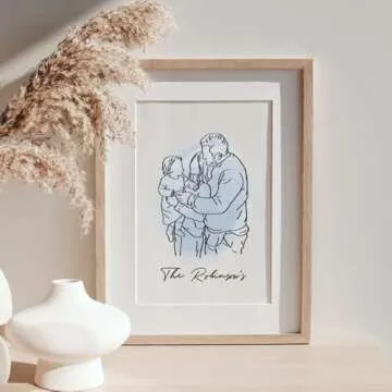 Custom Line Drawing Poster, Custom Illustration, Personalized Line Art Poster, Custom Portrait Photo Poster, Family Portrait Wall Art Print, Couples Portrait, Personalised Gift