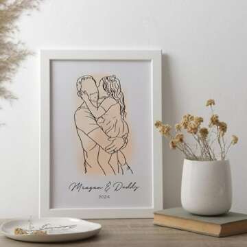 Custom Line Drawing Poster, Custom Illustration, Personalized Line Art Poster, Custom Portrait Photo Poster, Family Portrait Wall Art Print, Couples Portrait, Personalised Gift