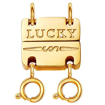 Dailyacc Lucky Necklace Layering Clasp 18K Gold and Silver Strong Multiple Necklace Clasps For Layer...