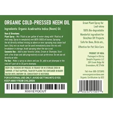 Organic Cold Pressed Neem Oil for Skincare and Gardening
