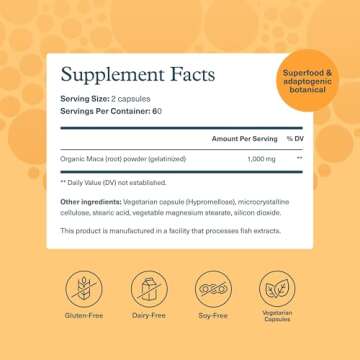Youtheory Women's Maca Root - Vegan Energy & Menopause Support Supplement with Peruvian Ginseng* - Premium Supplement for Women - Dairy, Soy & Gluten Free - 120 Vegetarian Capsules