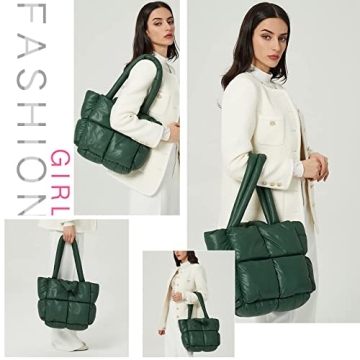JQWYGB Puffer Tote Bag Women Quilted Large Capacity