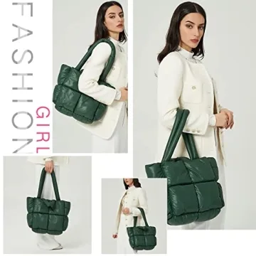 JQWYGB Puffer Tote Bag Women Quilted Large Capacity