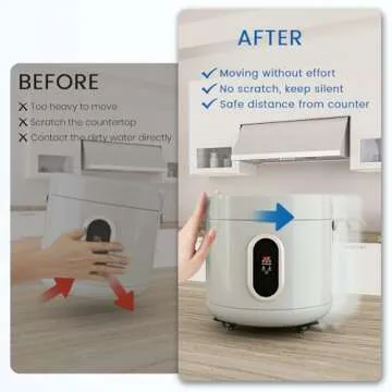 Self Adhesive Caster Wheels, Appliance Rollers for Kitchen Appliances, 360° Swivel Mini Universal Wheel Roller Casters, Sticky Pulley for Trash Can, Storage Box, Small Furniture (8, Black-Swivel)