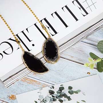 PASBAS Natural Agate Pull Chains for Ceiling Fans