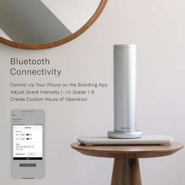 AromaTech New AroMini BT Plus Scent Diffuser w/Bluetooth – Cold-Air Diffusion Scent Machine for Home, Office, Hotel, Spa – Nebulizing Diffusion System for Essential Oil Blends (Black)