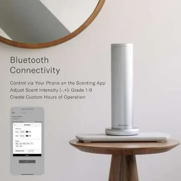 AromaTech New AroMini BT Plus Scent Diffuser w/Bluetooth – Cold-Air Diffusion Scent Machine for Home, Office, Hotel, Spa – Nebulizing Diffusion System for Essential Oil Blends (Black)