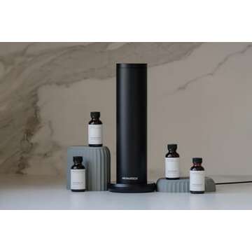 AromaTech New AroMini BT Plus Scent Diffuser w/Bluetooth – Cold-Air Diffusion Scent Machine for Home, Office, Hotel, Spa – Nebulizing Diffusion System for Essential Oil Blends (Black)