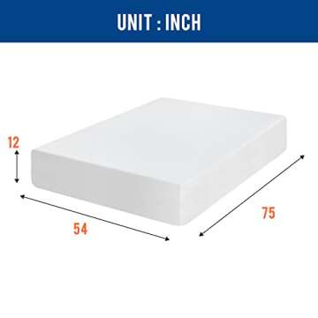 Full Mattress 12 Inch Gel Memory Foam Mattress for Pressure Relief and Comfort