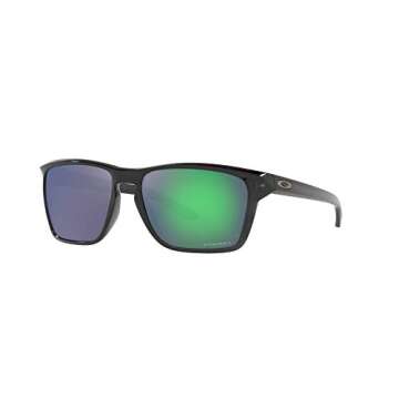 Oakley Men's OO9448 Sylas Rectangular Sunglasses, Black Ink/Prizm Jade, 57 mm