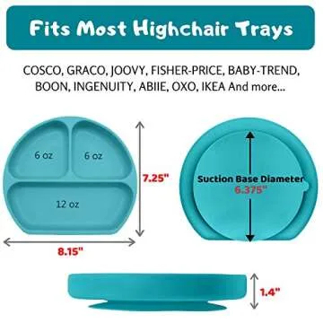 Silikong Suction Plate for Toddlers - Safe Silicone Feeding Plate