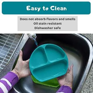 Silikong Suction Plate for Toddlers - Safe Silicone Feeding Plate