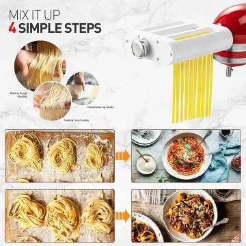 Pasta Maker Attachment for KitchenAid Stand Mixers